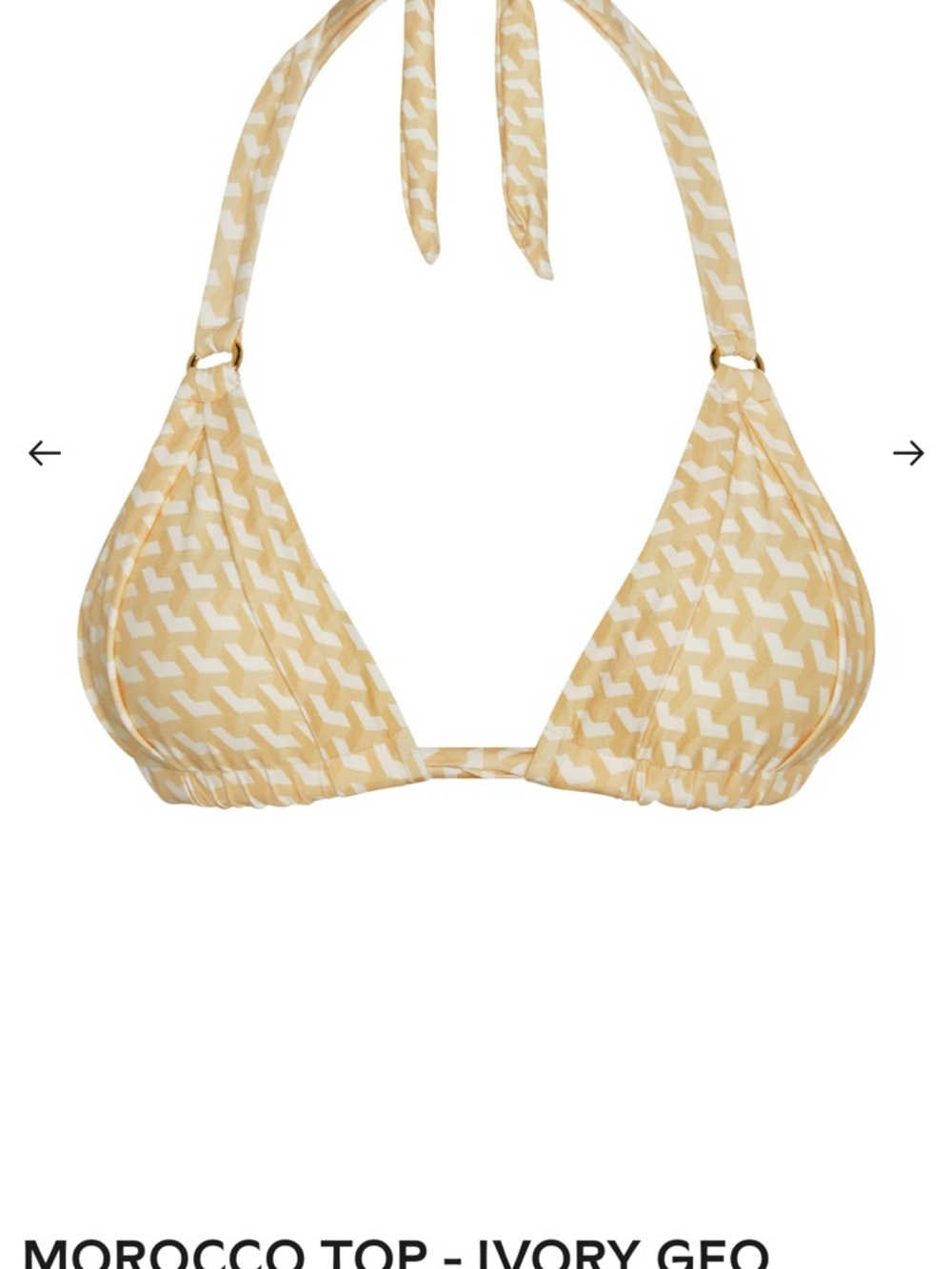Monday Swimwear Ivory Geo Morocco Top + Hannalei Bottom